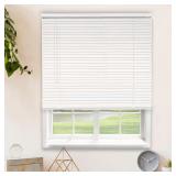 White Cordless Vinyl Mini Blind - 32"W x 48"L