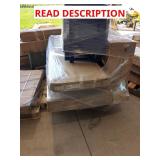Skid Lot: Recycling Bin, Desk, Stainless Sink