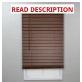 32" x 48" Cordless Faux Wood 2" Blinds