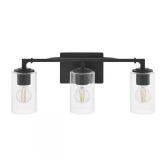 Helenwood 22-in Matte Black Vanity Light