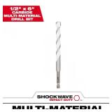 1/2 in. x 4 in. x 6 in. SHOCKWAVE Drill Bit