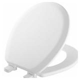 Richfield Round Enamel Wood Toilet Seat White