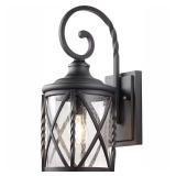 Walcott Manor 8-in Black Outdoor Wall Lantern