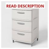 (Damaged) Drawer Storage Cabinet Gray - Brightroo