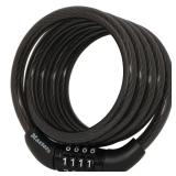 Bike Lock Cable with Combination, 4 ft. Long