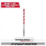 Shockwave Carbide Hammer Drill Bit 5/16 x 4 x 6