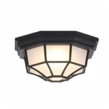 10.5 in. Black LED Outdoor Ceiling Mount