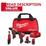 M12 FUEL 12V Drill/Impact/Ratchet Kit