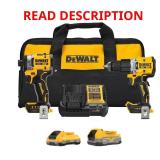 20V XR 2-Tool Kit w/ 4.0Ah/1.7Ah Batts (No Charge