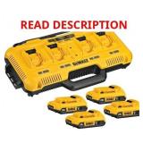 DeWalt 20V MAX 4-Bay Charger & 4x2Ah Batteries