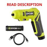 RYOBI USB Lithium Screwdriver (No Battery or Char