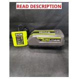 Ryobi 40V 4Ah Lithium Battery With Charger