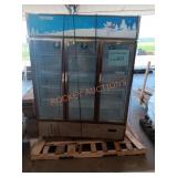 5ft 3 glass door display freezer