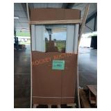 36in white left hand full lite exterior door