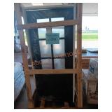 36in black 6 lite right hand exterior door