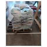 Skid of white stone bag