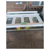 36in white left hand 4 lite exterior door with