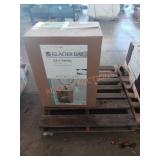 24in light brown vanity with white top