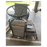 Swivel Patio Chairs 4ct, Cushioned Folding Chairs