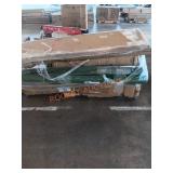 Artificial grass rug, molding, galvanized rods,