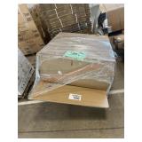 Fence gate, unopened boxes