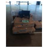 Hand cart, 30in unfinished wall cabinet, attic