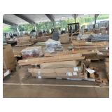 Outsunny umbrellas, flooring, unopened boxes