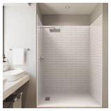 Alcove Shower Kit   Subway Walls