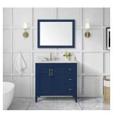 Sturgess 37 in. Freestanding Vanity, Navy