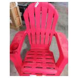 2 Adirondack chairs, broken by cup holders