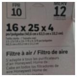 Honeywell filter 16x25x4