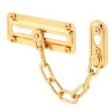 Chain Door Guard, Steel with Brass Finish