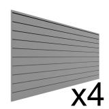 PVC Slat Wall Panels Light Gray