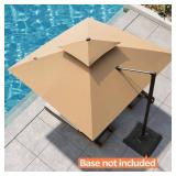 Double Top 11x11 Aluminum Cantilever Umbrella