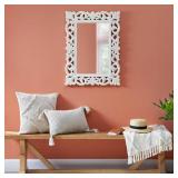 White Wood Framed Mirror, 24x32 in.