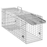 Live Animal Cage Trap 31x10x12in, Galvanized