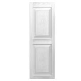 12x59 Raised Panel Vinyl Shutter Pair White
