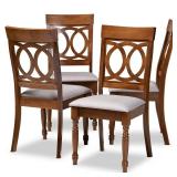 Lucie Grey & Walnut Dining Chair (Set of 4)