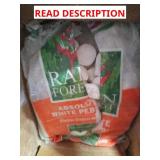 Opened bag of white pebble rock