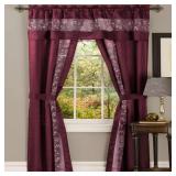 Fairfield Curtain Set Burgundy