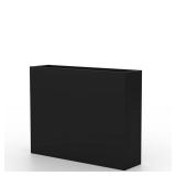 Black Metal Rectangular Planter with Drainage