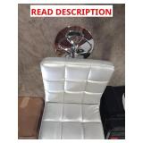 Set of 4 silver bar stools
