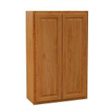 Hampton 27 in. Wall Cabinet, Medium Oak