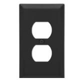 Metallic 1 Gang Duplex Wall Plate - Matte Black