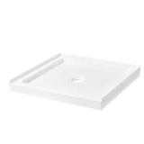 36x32 in Shower Pan Base, Center Drain, White