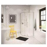 Radia 36x36 Frameless Shower Door Brushed Ni