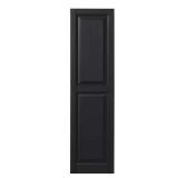 15x55 in. Raised Panel Shutters, Black