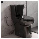 21" Tall Toilet, White   Dual Flush