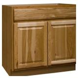 Hampton Bay 36x24 Kitchen Cabinet, Hickory