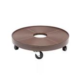 12 in. and a 6 in. Espresso Round HDPE Plant Doll